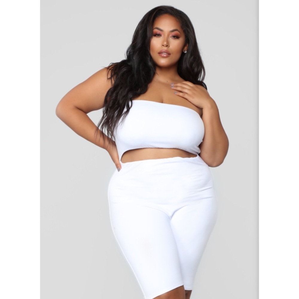 NWOT Fashion Nova White Cutout Romper 1X